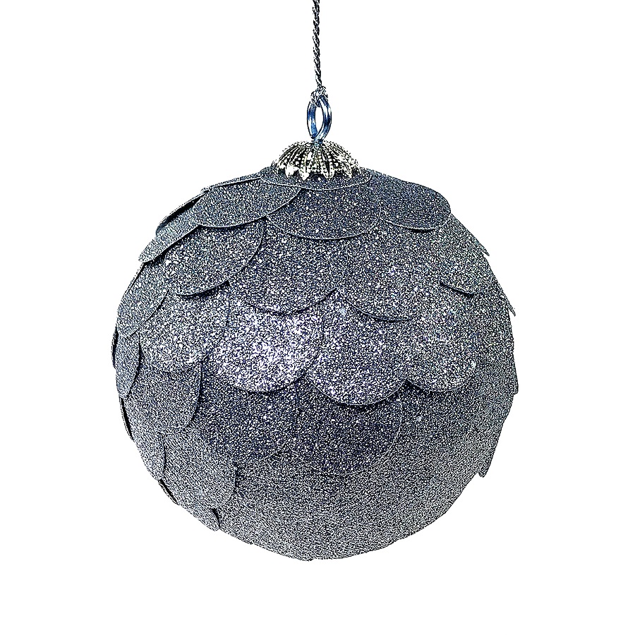 en_ny0073 Шар новогодний декоративный paper ball, серебрянный EnjoyMe 