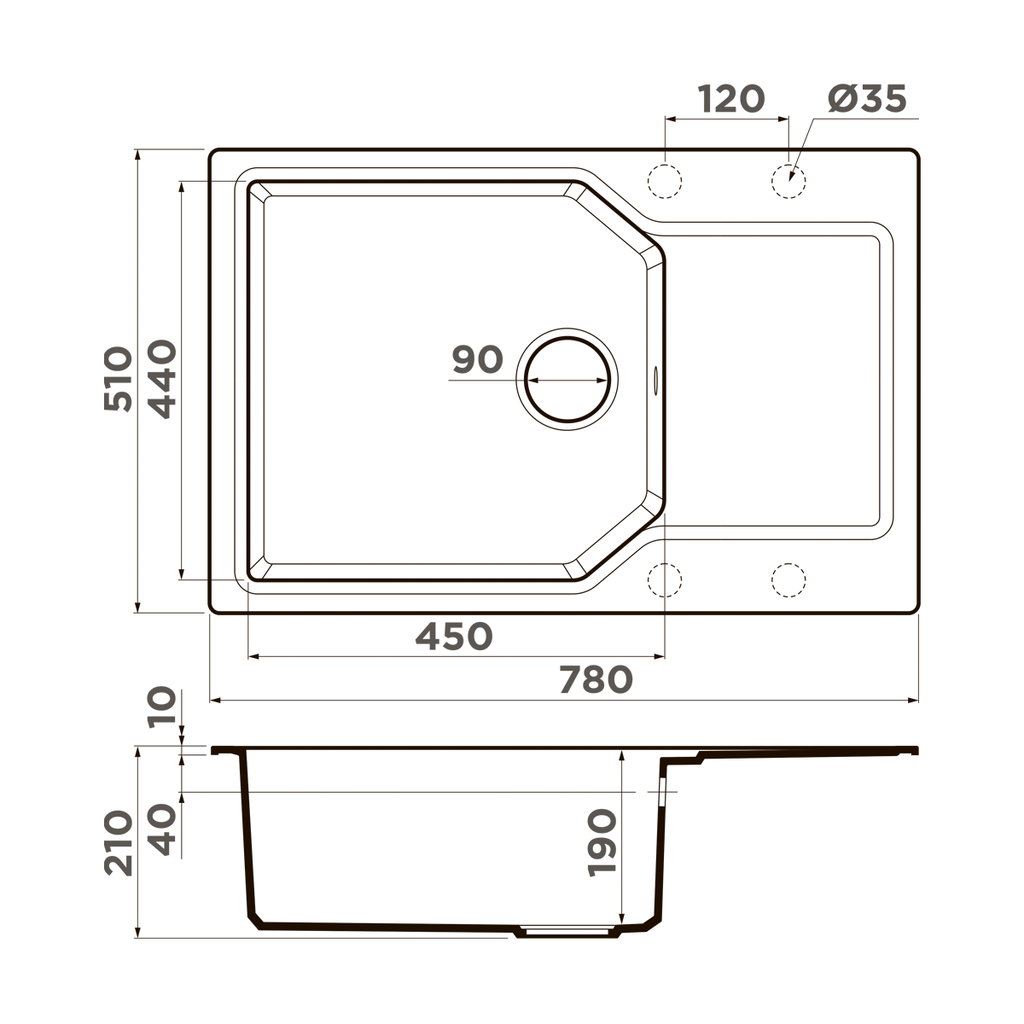 Кухонная мойка Yonaka 78-LB CA OMOIKIRI 4993338 - Вид №5