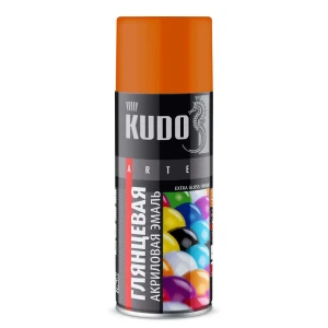 Эмаль аэрозольная для металлочерепицы KUDO акриловая глянцевая цвет оранжевый 520 мл