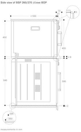 Gaggenau Комбинированная стеклянная печь Serie 200 Bsp271101  - Вид №1