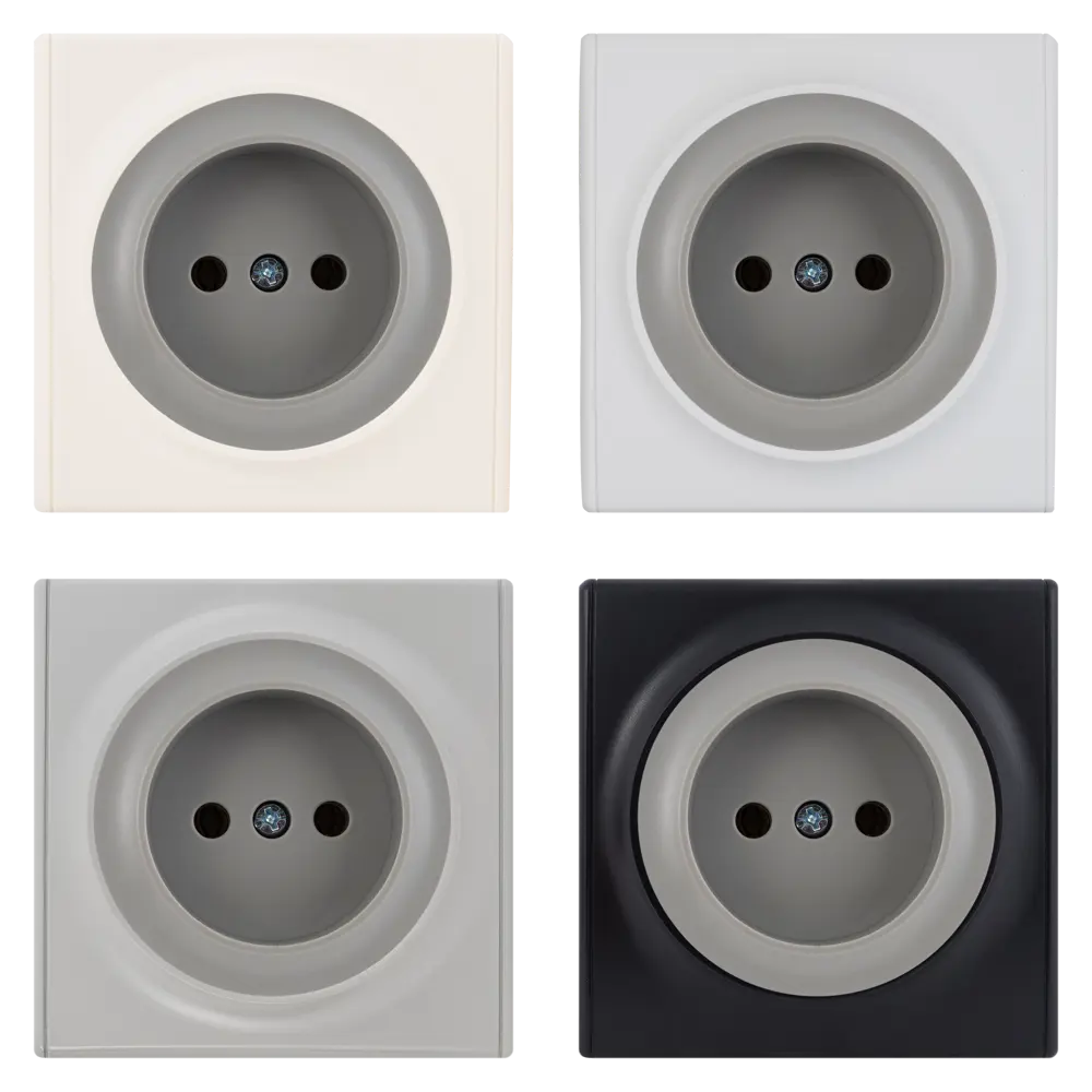 Розетка встраиваемая Onekey Florence без заземления, цвет серый ONEKEYELECTRO STLM-2131456 - Вид №1