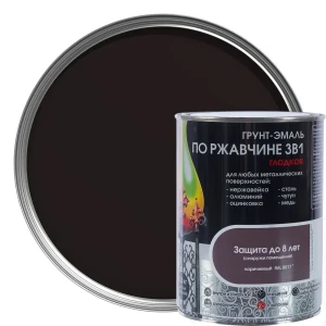 Грунт эмаль по ржавчине 3 в 1 гладкая Dali Special цвет коричневый 0.8 кг