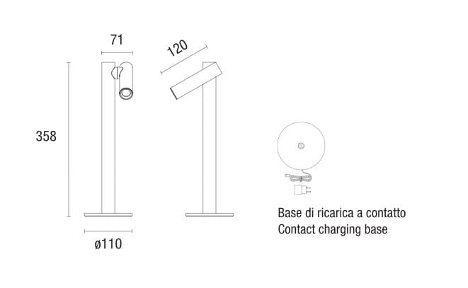 Литье под давлением алюминий регулируемая светодиодная настольная лампа PAN Portable ARCH-00080773 - Вид №4