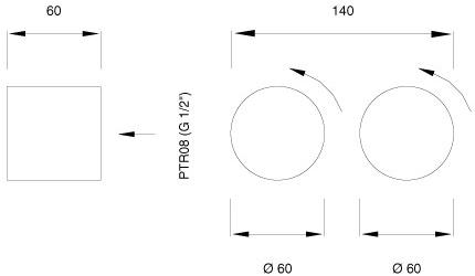 Ceadesign Группа из 2 смесителей открытого / закрытого типа со смешиванием Opus Ops 32 - Вид №1
