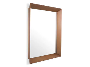 Квадратное зеркало с металлической рамой