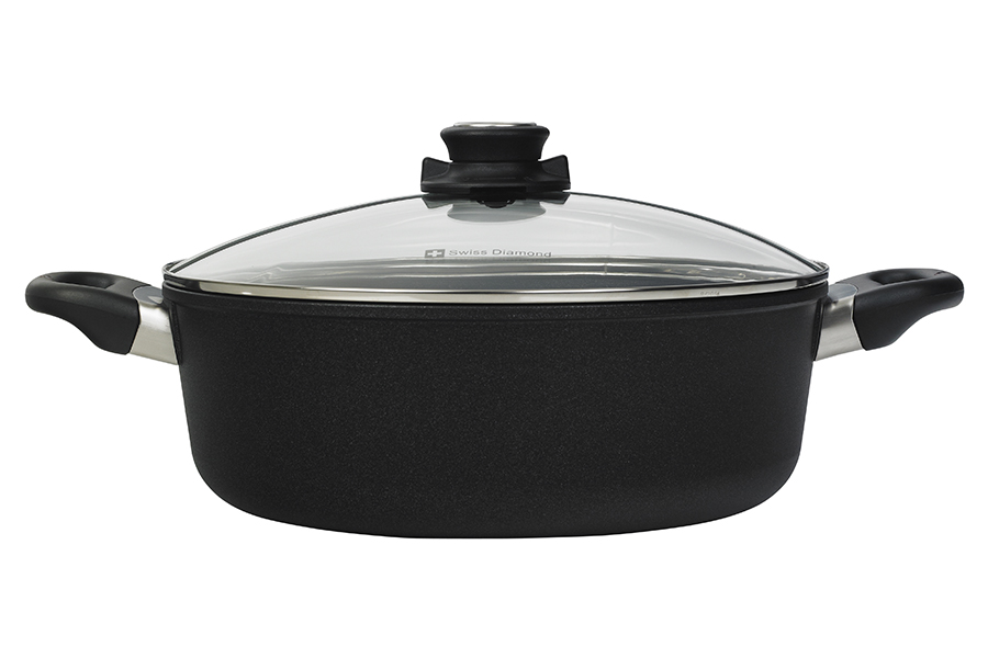 Сотейник индукционный Swiss Diamond со стеклянной крышкой, глубокий, две ручки, Ø28 см XD6928IC - Вид №4