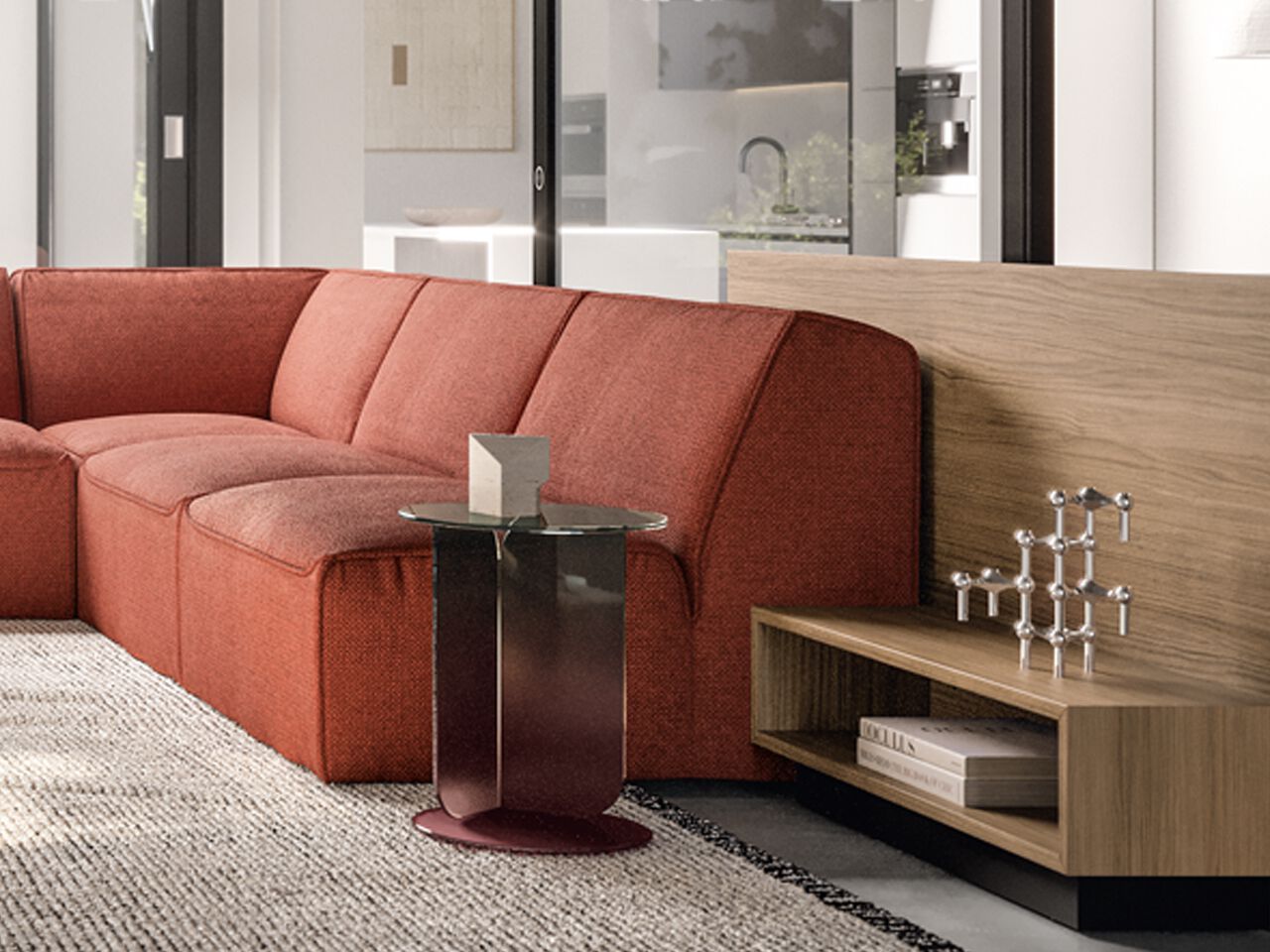 Круглый стеклянный журнальный столик Santalucia Mobili Homy ARCH-00022630 - Вид №1