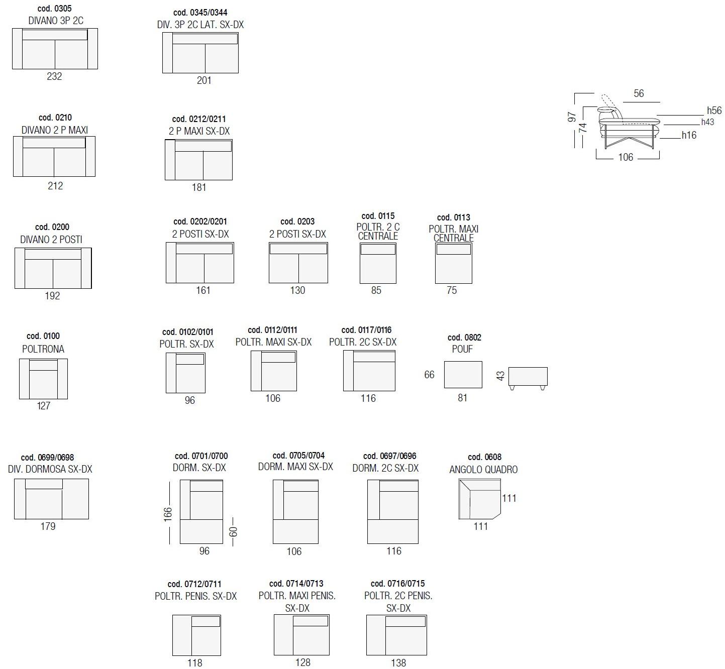 Egoitaliano Откидной угловой диван из ткани с подголовником Anaise sun-id-1452984 - Вид №2
