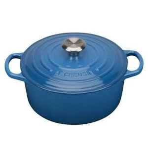 Кастрюля чугунная Le Creuset, Ø24 см, голубая