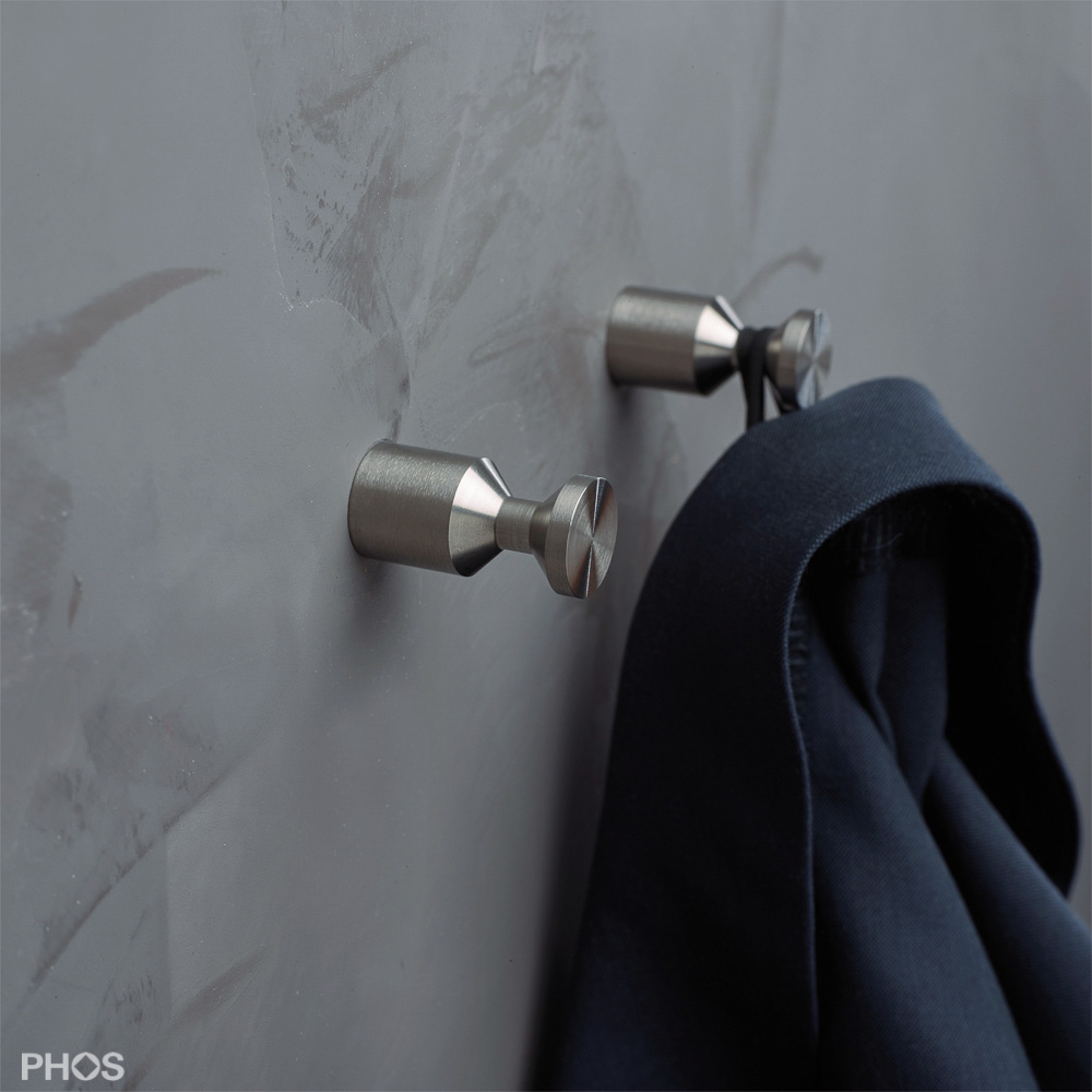 HKN16-32-Set2 Набор из 2 настенных крючков конических, ø16 мм, длина 3,2 см. PHOS  - Вид №1