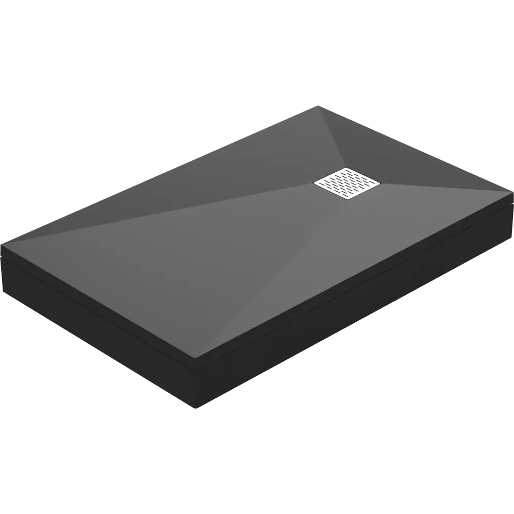 Экран под душевой поддон Keram 120x80 см цвет черный 83211033 STLM-2207106 Santreyd Essentia - Вид №1