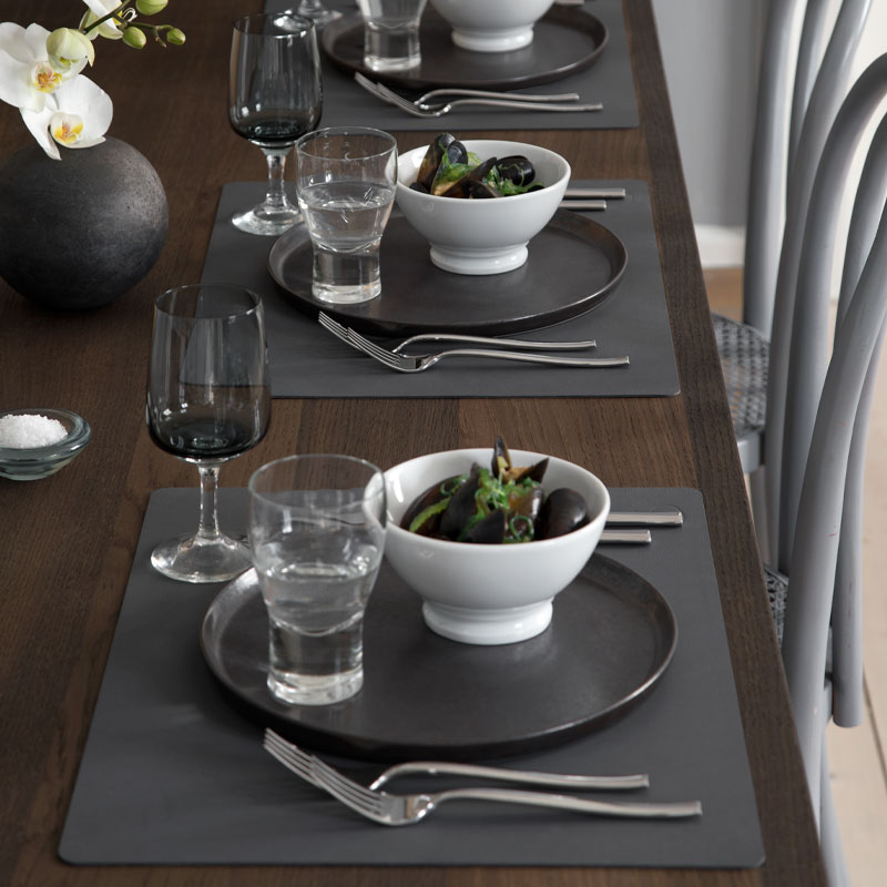 981169 NUPO anthracite подстановочная салфетка прямоугольная 35x45 см, толщина 1,6 мм;LIND DNA  - Вид №1