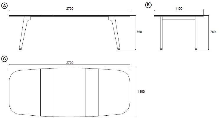 Enza Home Прямоугольный стол из массива дерева Navona sun-id-1369048 - Вид №1