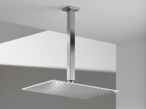 Прямоугольная потолочная душевая головка из нержавеющей стали с кронштейном