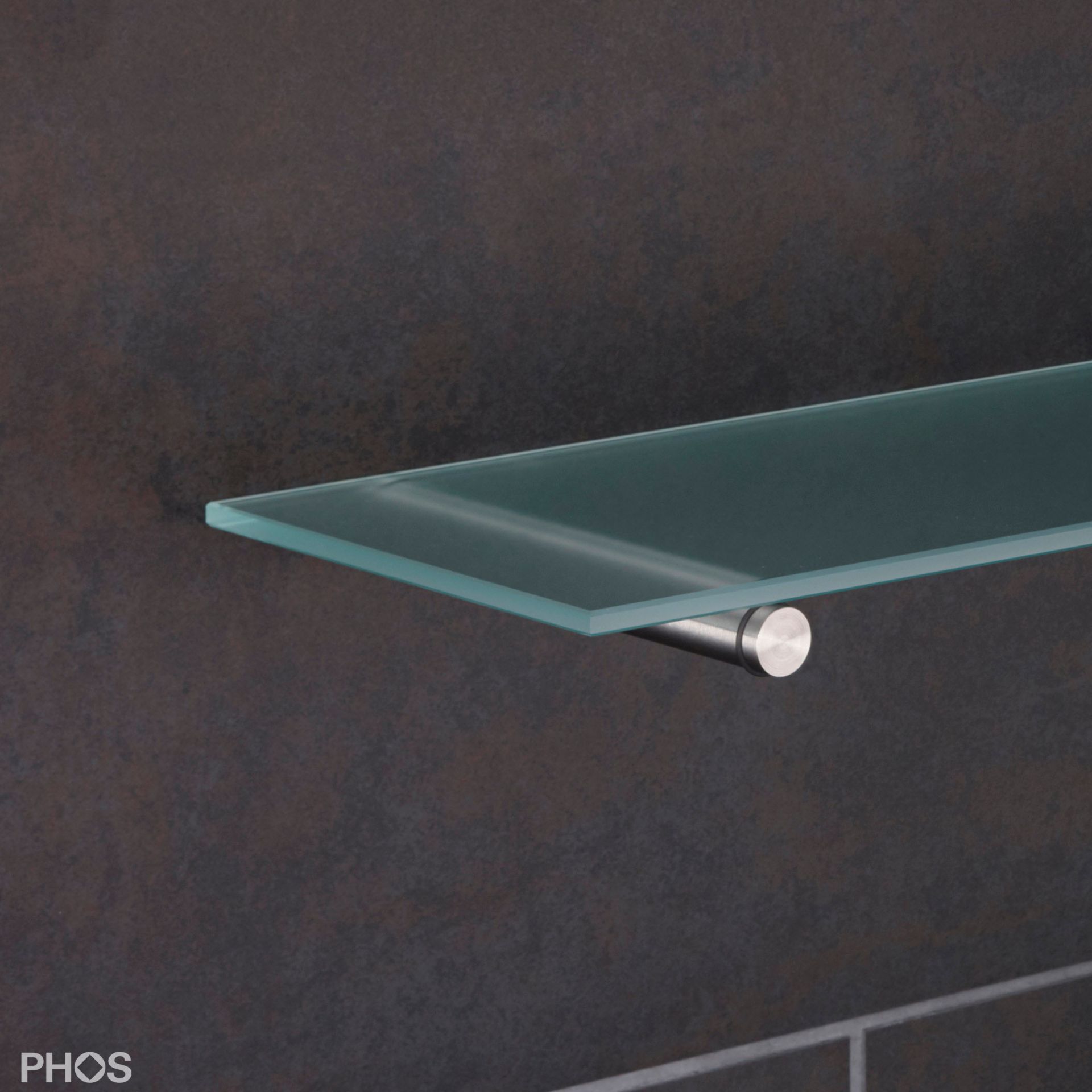 GTA16-150 Держатель стеклянной полки, длина 15 см PHOS 