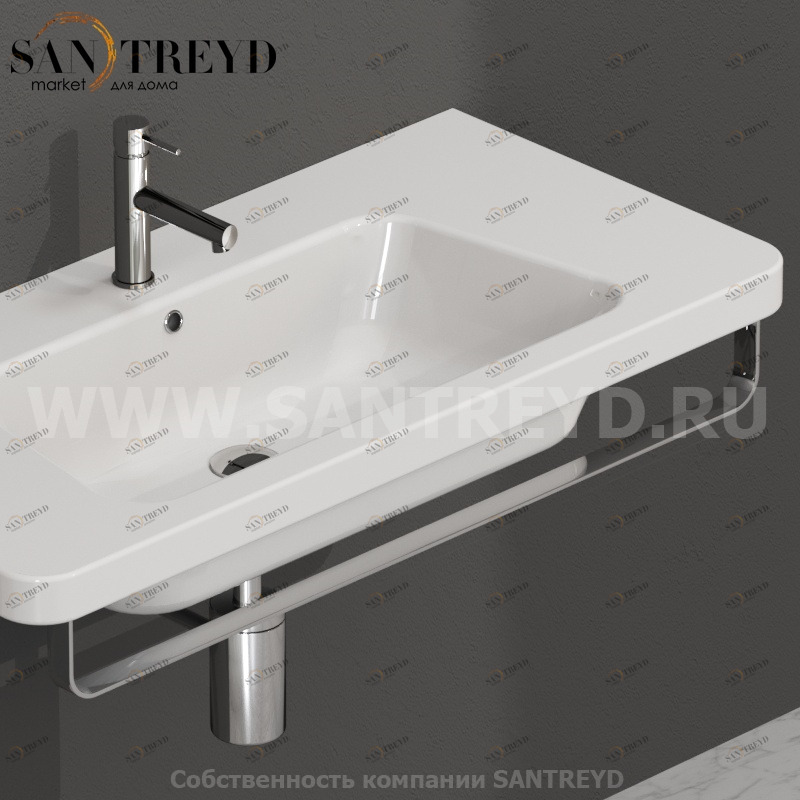 PY100CR Держатель для полотенец 90 см Хромированный Globo DAILY Италия Ceramica Globo