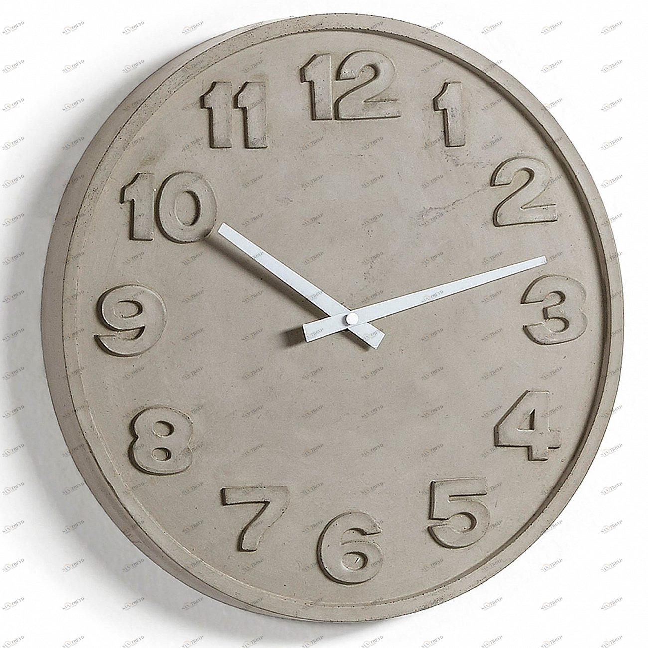 Часы настенные цемент круглые Walso от La Forma LA FORMA ДИЗАЙНЕРСКИЕ 344236 Серый 