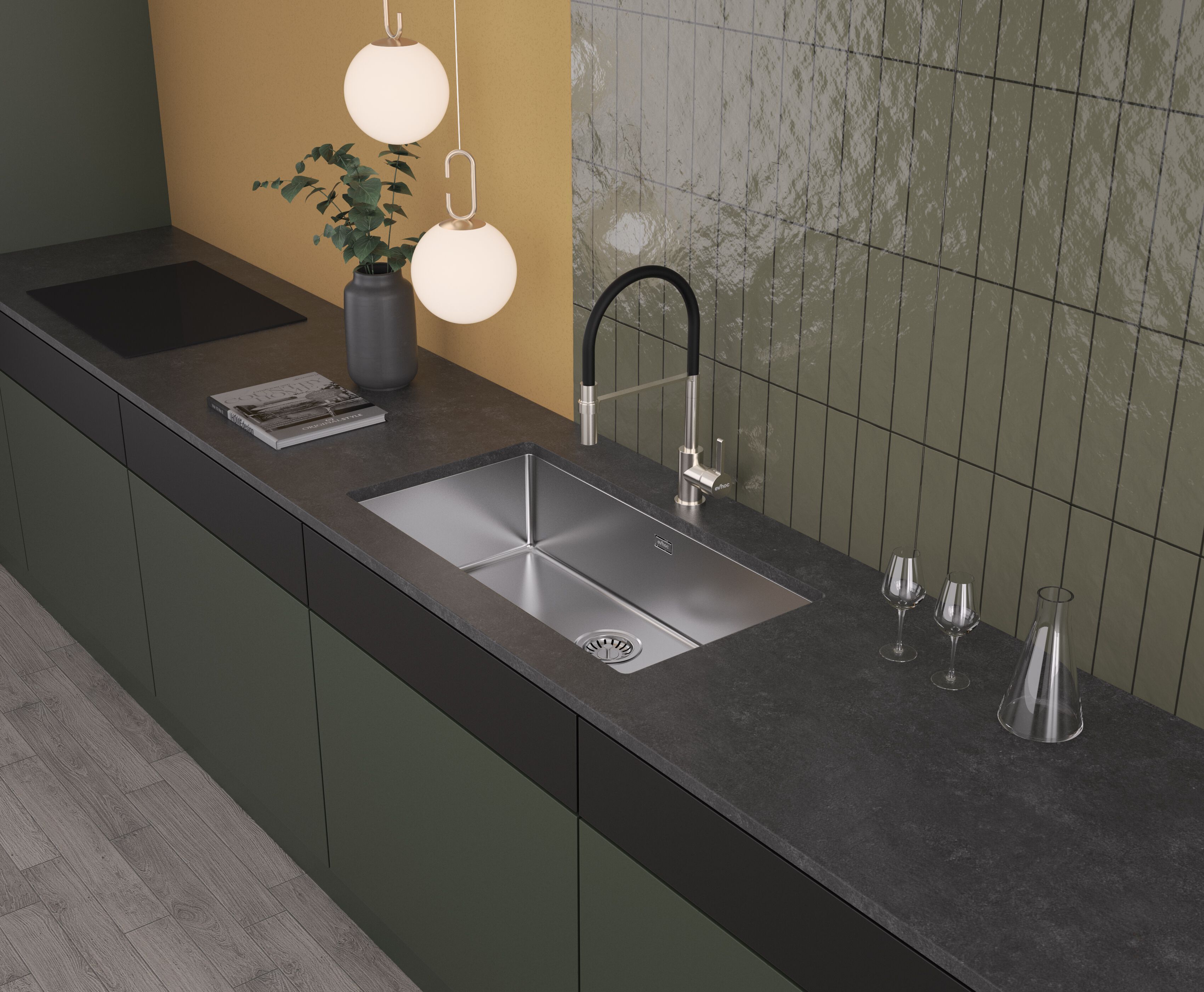 Раковина из нержавеющей стали с одной чашей Evhoc Lumium ARCH-00152084 - Вид №1