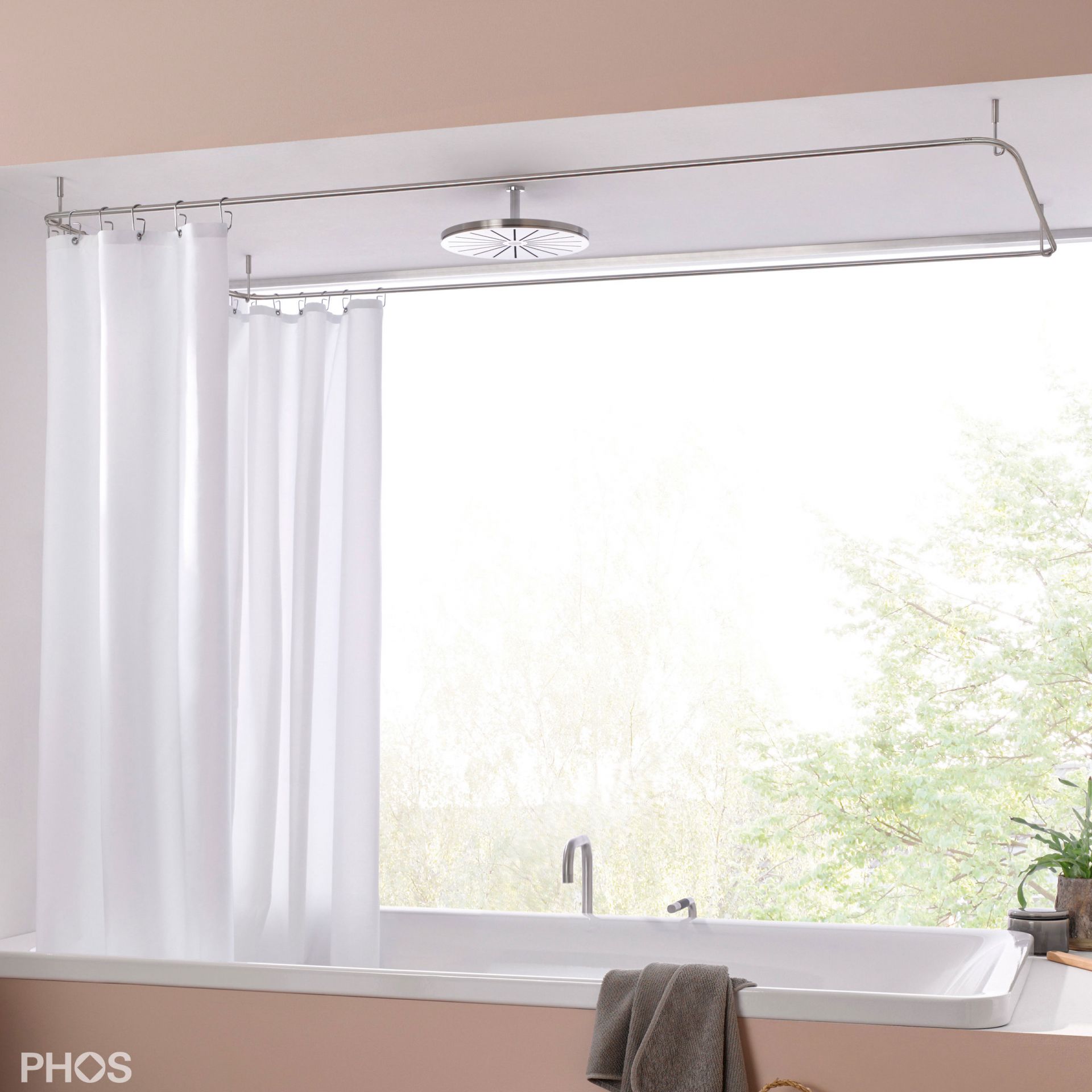 DSRE1700-750 Карниз для душевой занавески прямоугольный 170 х 75 см PHOS 