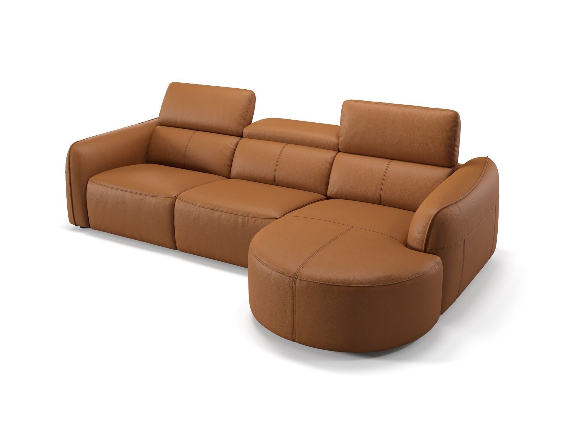 Кожаный диван с полуостровом Sofanella Милаццо ARCH-00125703