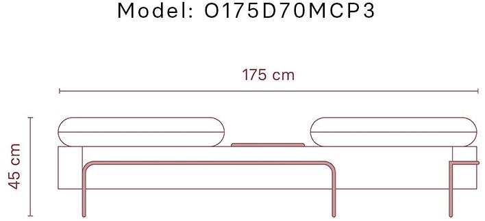 Momocca Модульная скамья со спинкой, обитая тканью Olga sun-id-1453689 - Вид №29