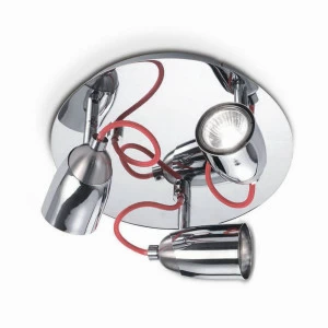 Спот потолочный цвета хром Ideal Lux Pollicino PL3 IDEAL LUX POLLICINO 00-3924097 Хром