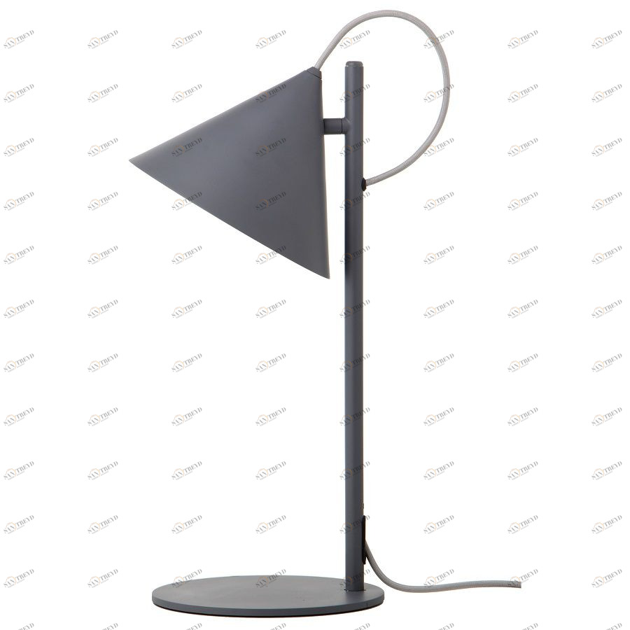 Лампа настольная Benjamin, серая матовая, серый шнур Frandsen 2493276011