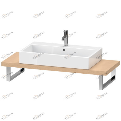 LC100C01212 Консоль для накладной и встраиваемой сверху раковины компакт, Толщина консоли 45 мм L-Cube #LC100C 480 мм Дуб брашированный, натуральный шпон Duravit