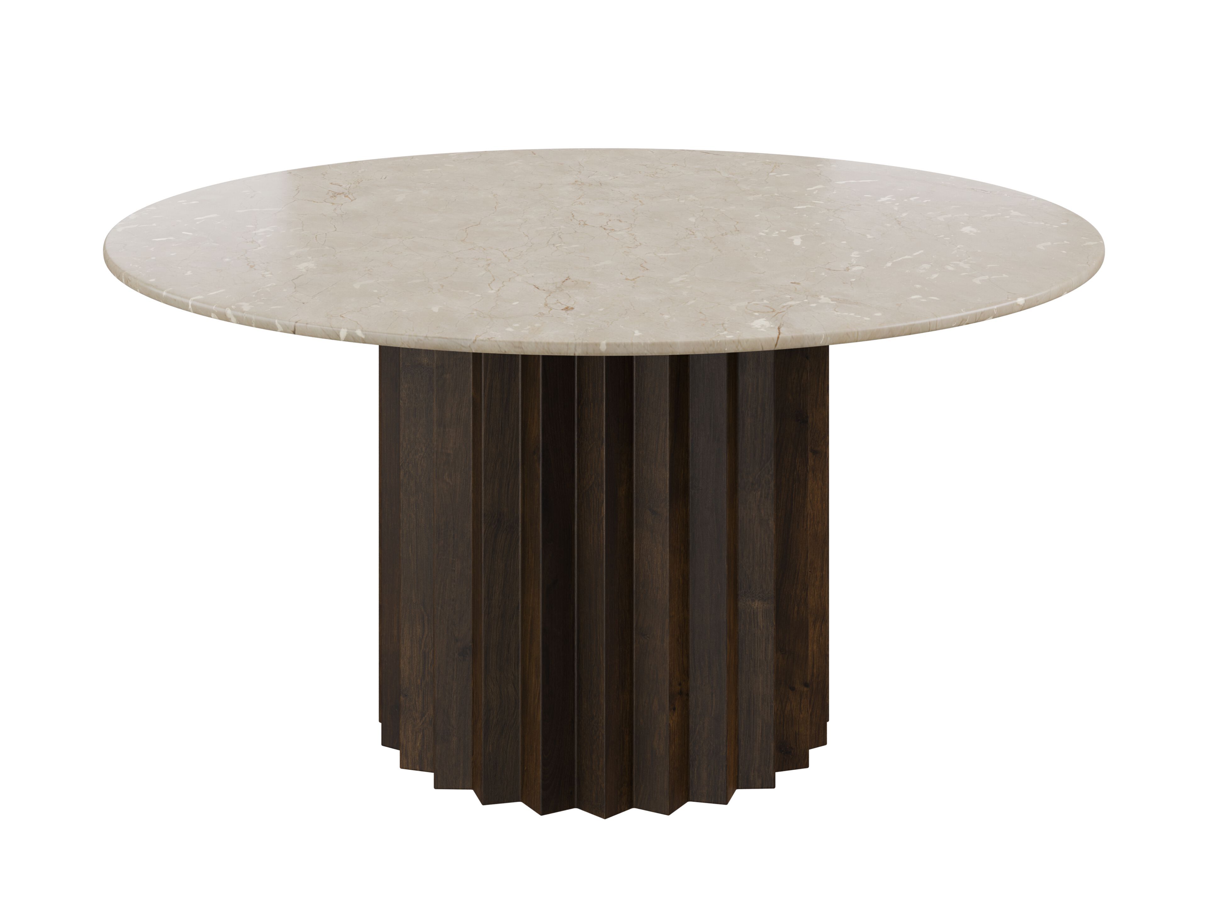 Круглый мраморный стол с деревянной основой DÔME DECO Awaken ARCH-00019223