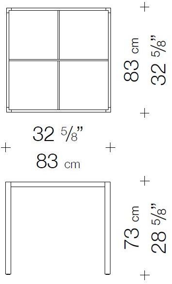Garbarino Квадратный обеденный стол из дуба Elementare 804  - Вид №1