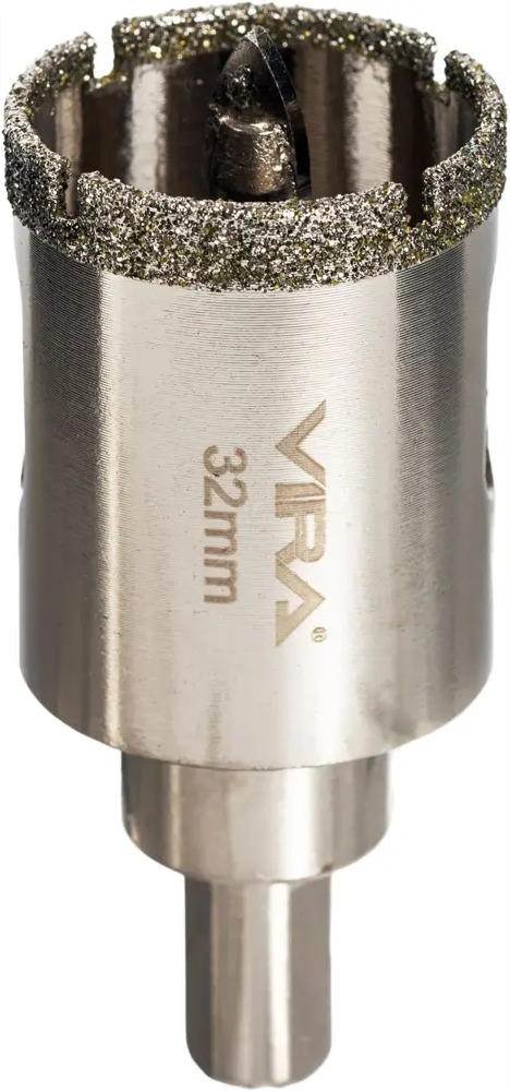 Алмазная коронка VIRA для керамики 32 мм с центрирующим сверлом 89368235