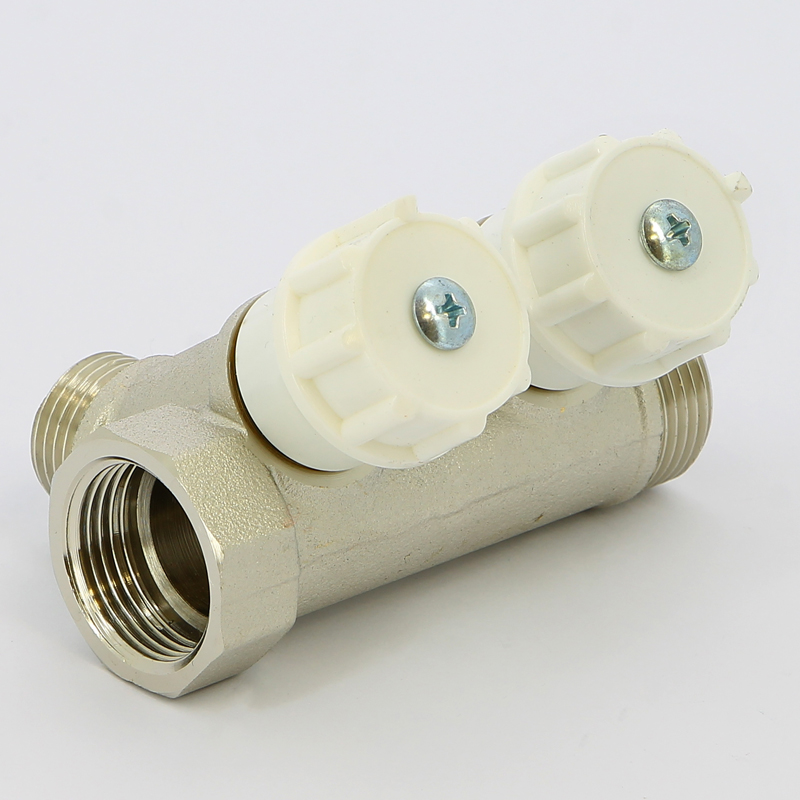 Коллектор НВ 3/4" с вентилями никелированный ITAP 2 выхода 1/2"Н 38мм 465342 - Вид №2