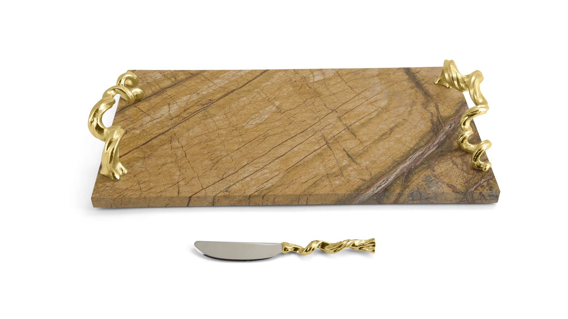 10663715 Michael Aram Доска для сыра с ножом Michael Aram Виноградная лоза 48х25см, мрамор Мрамор  - Вид №1