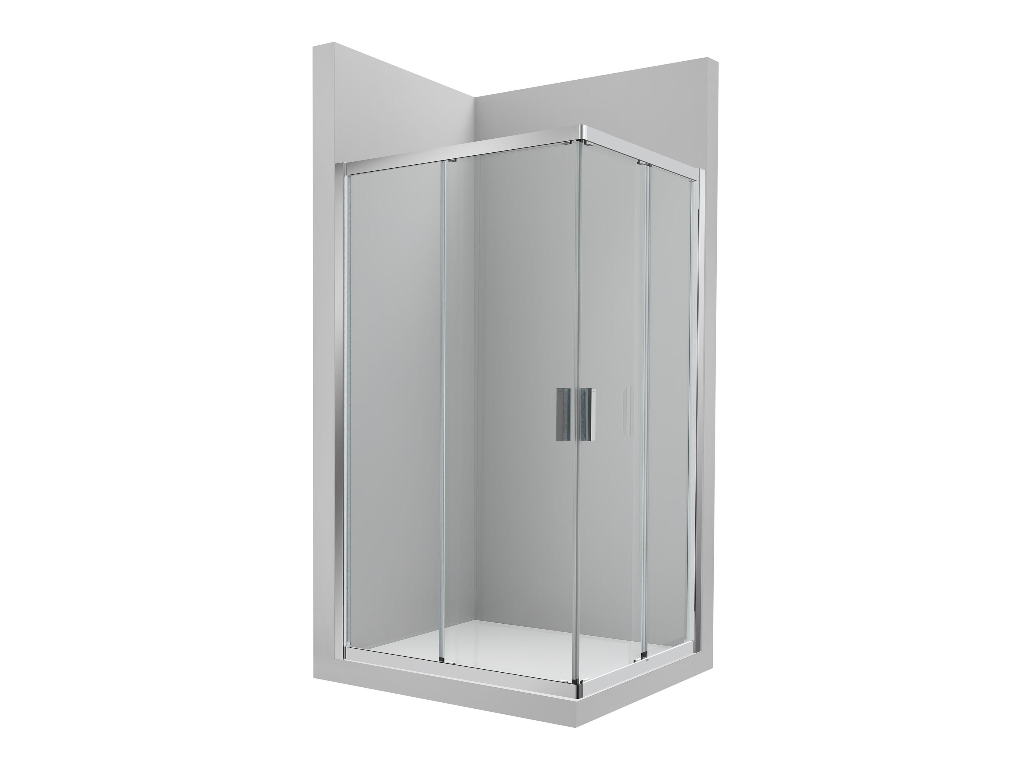 Стеклянная угловая душевая кабина с раздвижной дверью Roca L2 M165090 ARCH-00071239 - Вид №1