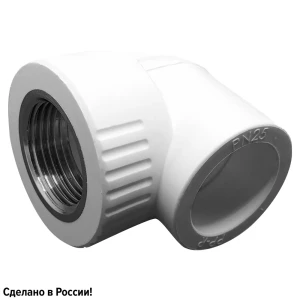 Угол комбинированный 90° Ростерм 3/4"x20 мм ВР полипропилен