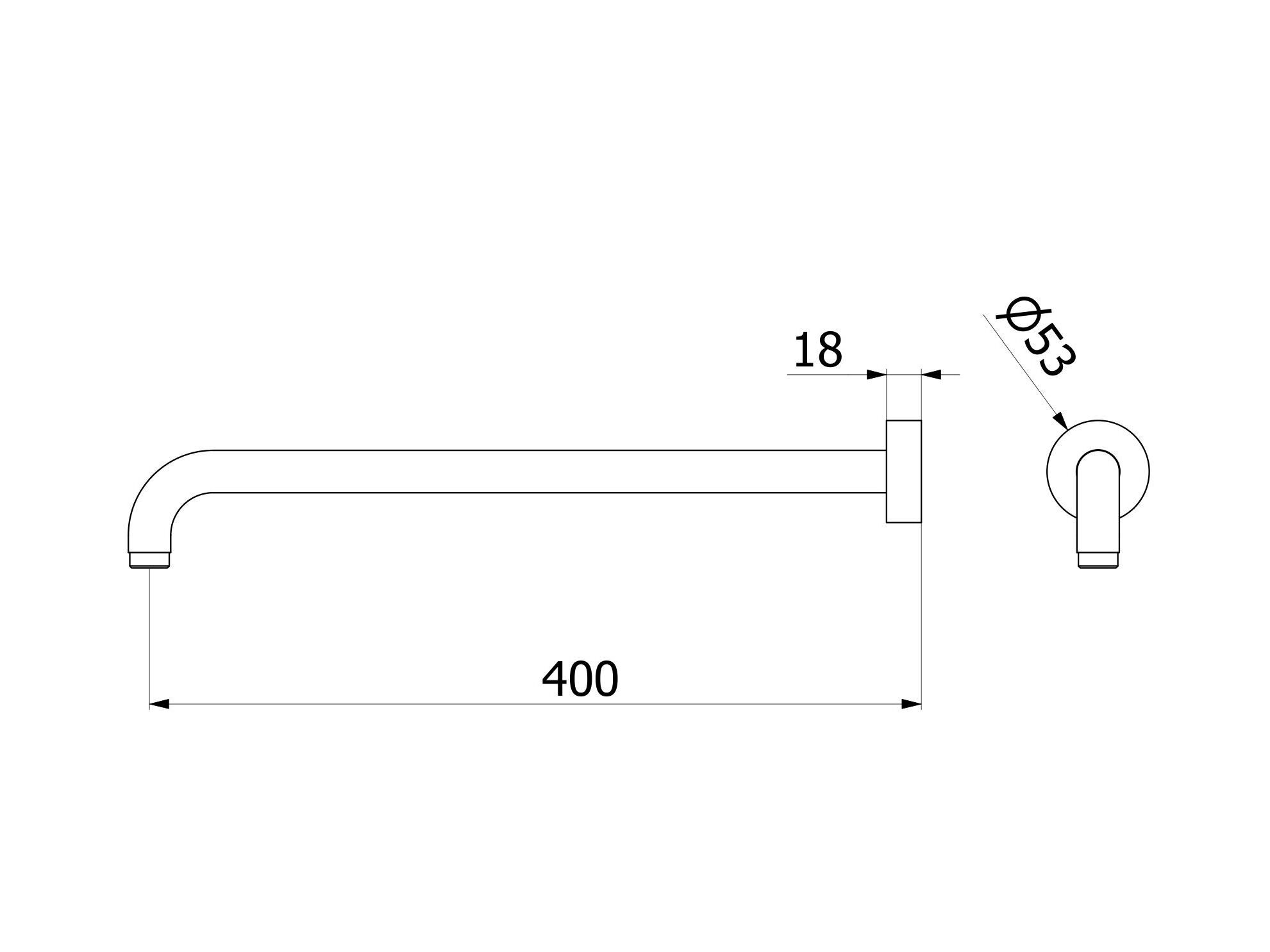 Стальной настенный душ IB насадки для душа Program 316 ARCH-00100532 - Вид №2
