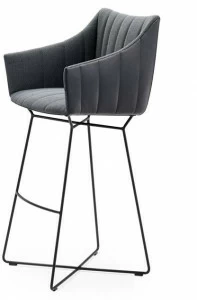 Freifrau Высокий табурет из ткани с подставкой для ног Rubie