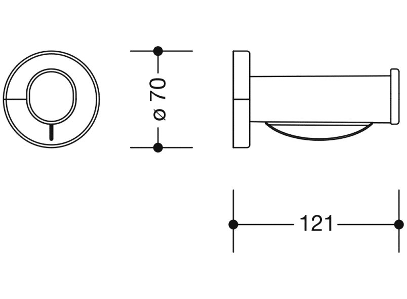 801.21.300 держатель для туалетной бумаги HEWI Serie 477/801  - Вид №3