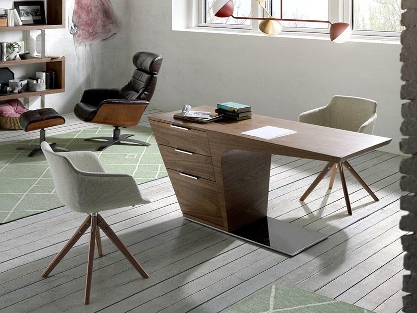 Angel Cerdá Вращающийся стул на козелке из ткани с подлокотниками New chair 4059 dc-s084a Angel Cerda - Вид №6