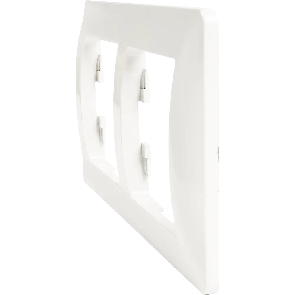 Рамка для розеток и выключателей Systeme Electric Glossa 2 поста цвет молочный STLM-2173064 - Вид №2