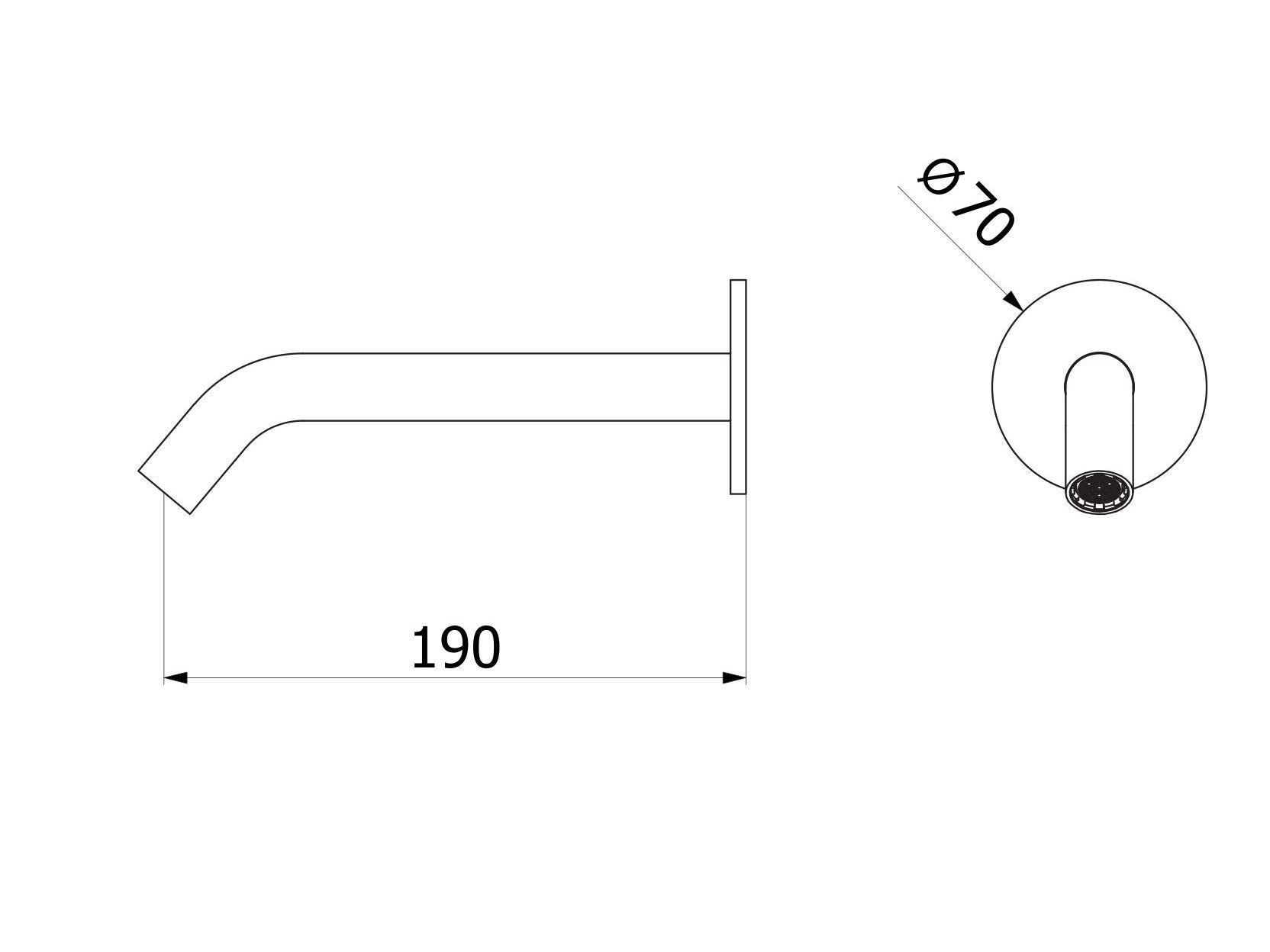 Настенный стальной дозирующий носик для умывальника IB торт ARCH-00125781 - Вид №1