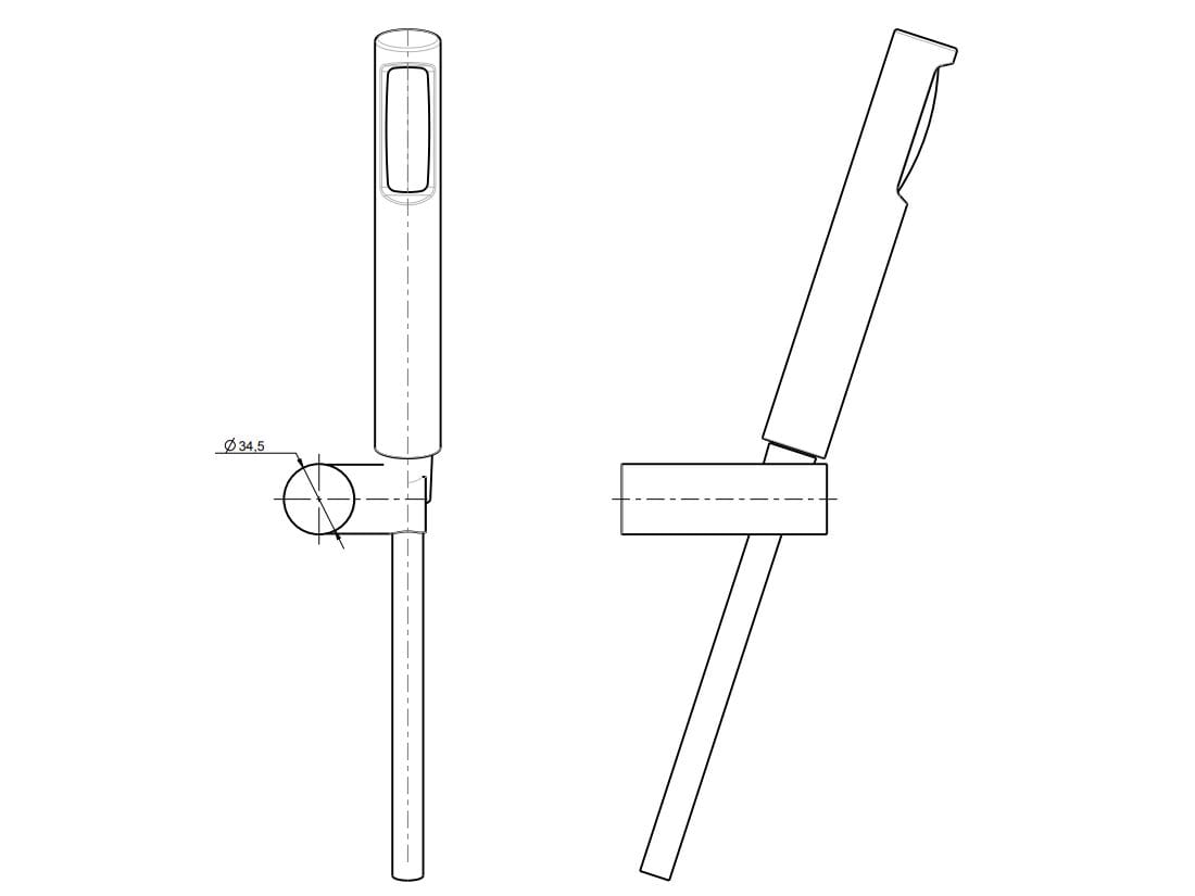 Латунный настенный ручной душ с держателем Rubinetterie Frattini дуплекс ARCH-00098279 - Вид №12