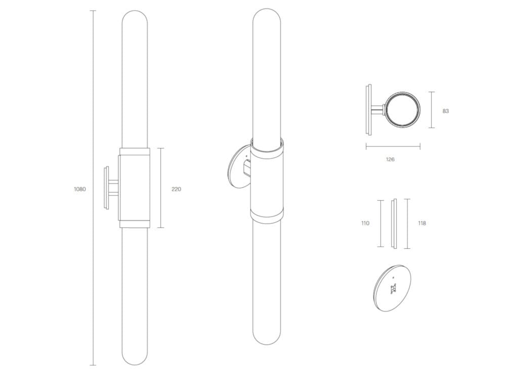 Стеклянный светодиодный настенный светильник Articolo Studios Scandal ARCH-00057808 - Вид №14