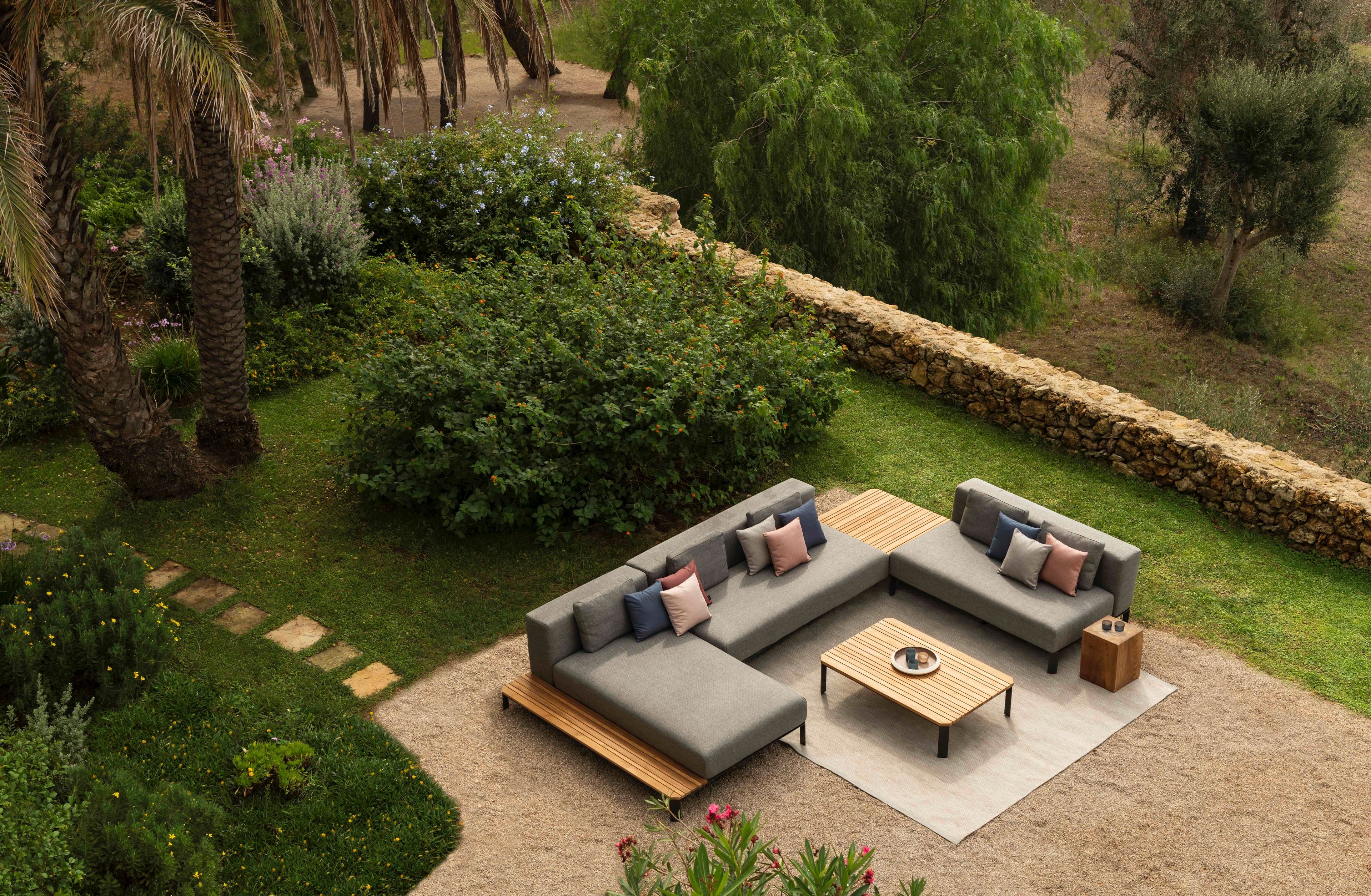 2-местный акриловый тканевый садовый диван Jardinico Mauroo ARCH-00049702 - Вид №7