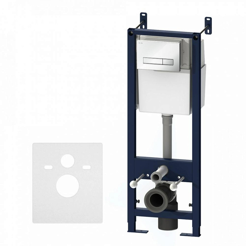 I012703.0201 инсталляция для подвесн унит с механической клавишей S пластик глянц белый AM.PM Start