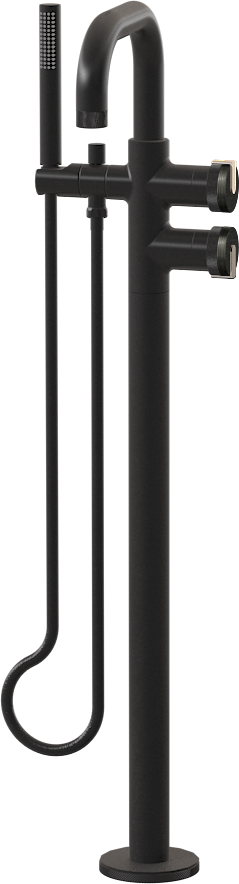 E-11557-R1BOX-L1PN-BK Смеситель напольный отдельностоящий (внешняя часть) GRAFF MOD+