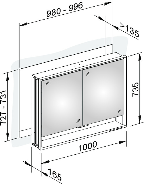14314171303 Зеркальный шкаф KEUCO Royal Lumos - Вид №3