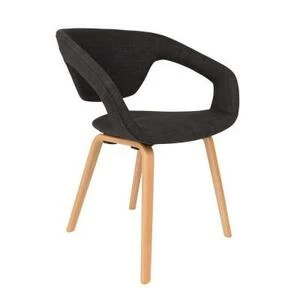 Кресло Flexback темно-серое с бежевым основанием