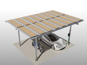 Алюминиевая фотоэлектрическая беседка с фотоэлектрическими модулями