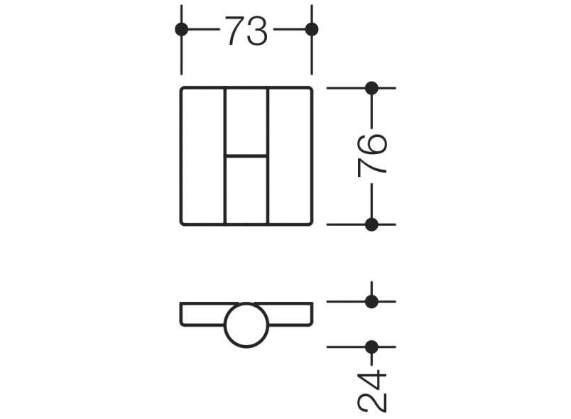 B9505B.75LK ремешок на винтах HEWI Türzubehör  - Вид №6
